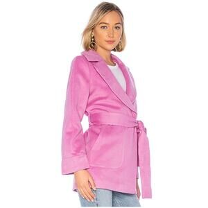LOVERS + FRIENDS Remi Belted Pink Rogue Wrap Coat
